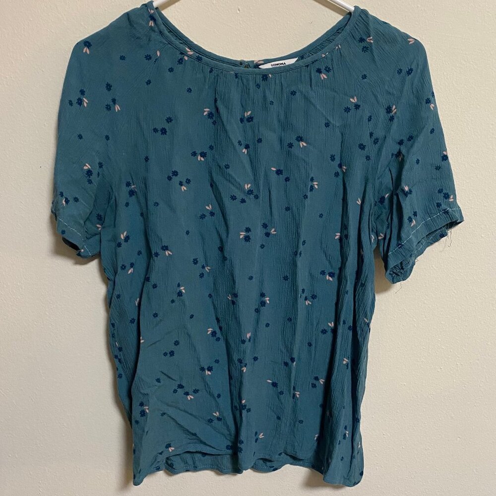 Sonoma Turquoise Blouse